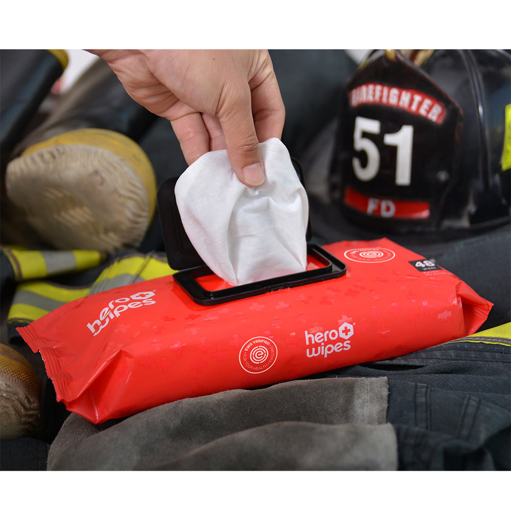 Hero Wipes Case of 12 packs (48 wipes/pack) WFR Wholesale Fire & Rescue